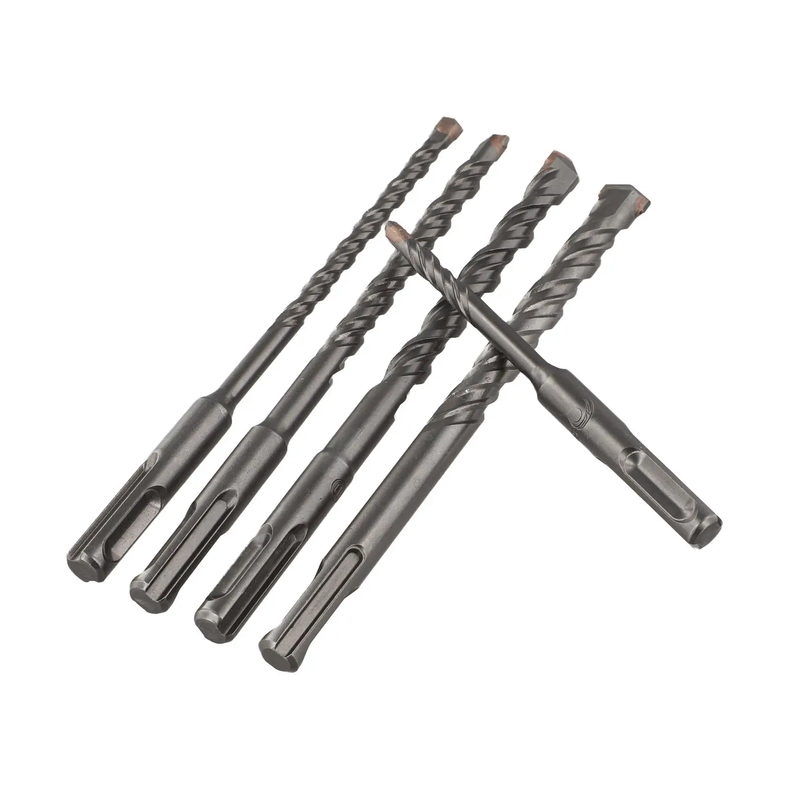 Double Slot Carbide Steel Masonry Drill Bit Set Shank For Concrete Brick Block Limestone Electric Hammer Drilling