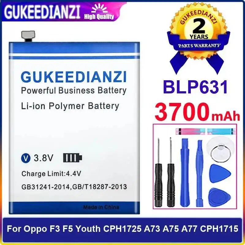 

BLP631 Стабильный аккумулятор мобильного телефона для Oppo F3 F5 Youth CPH1725 A73 A75 A77 CPH1715 3700 мАч