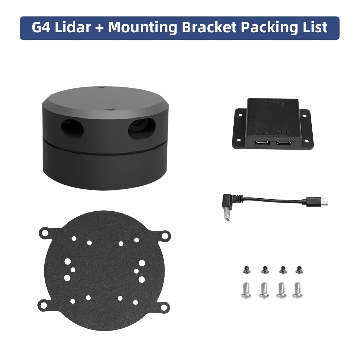 YDLIDAR G4 Lidar Triangulación 360 °   Portado de escaneo de 16 m para soporte de robótica ROS ROS1 ROS2