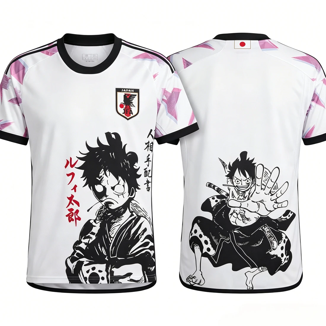 2026 Summer Adult Men's/Women's Casual T-shirt Japanese Pirate King Luffy Special Design Football Jersey Kids Anime Short Sleeve