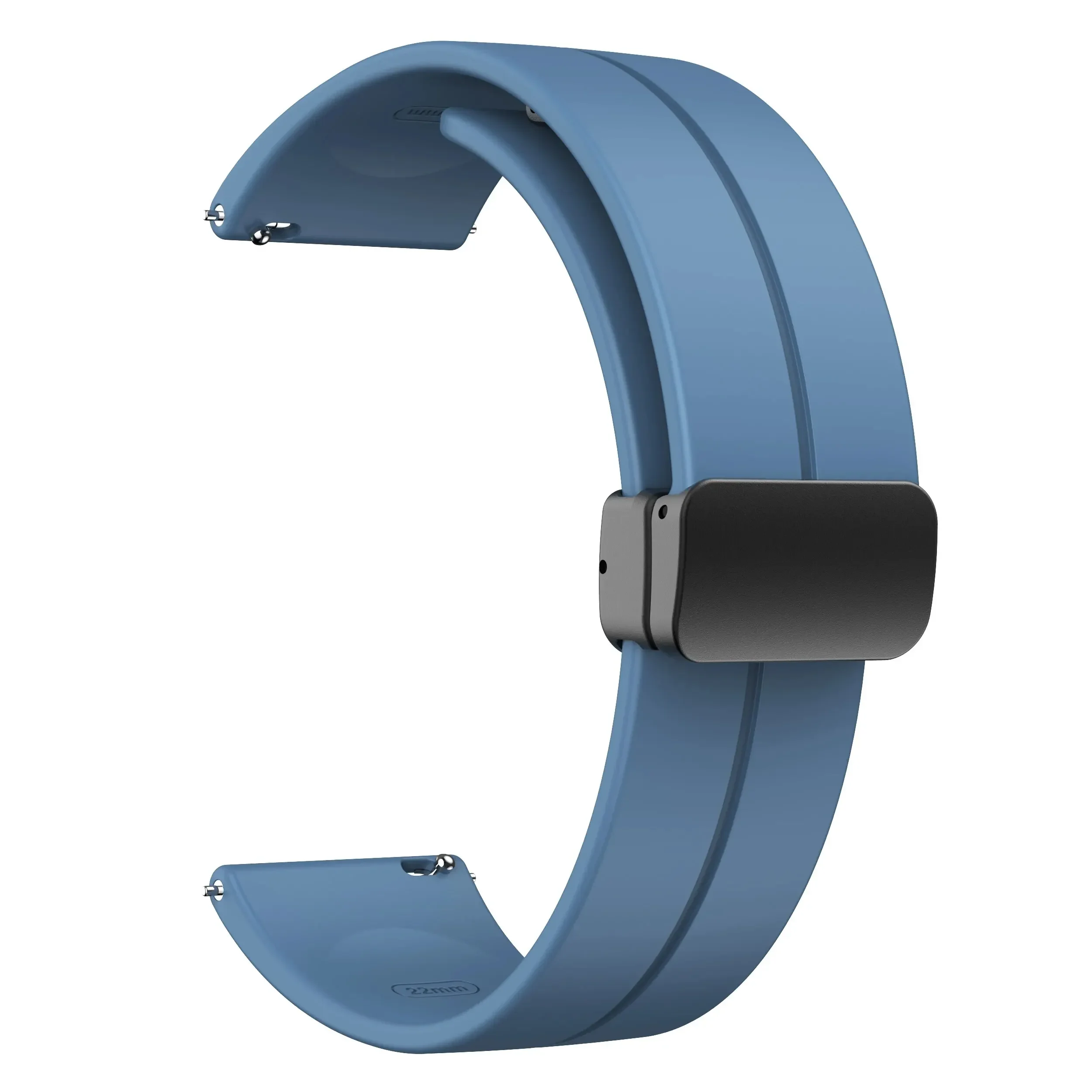 Correa magnética de silicona de 20mm y 22mm para Samsung Galaxy watch 6/4/5 pro/classic/gear s3/active 2, hebilla deportiva para Huawei GT 2 2e 3