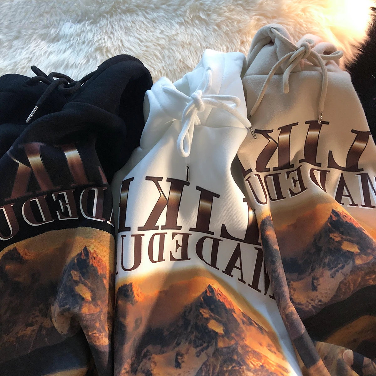 Korean Harajuku Top New Retro Street Sweatshirt Unisex Oil Painting Print Thickened Loose Casual Long Sleeve PulloverCouple Y2K