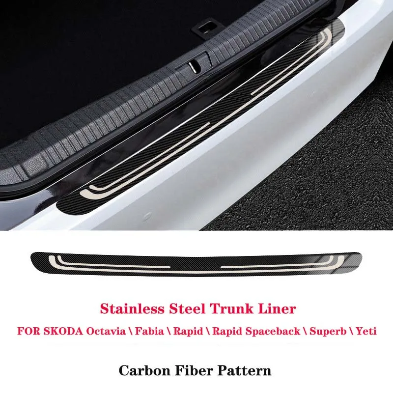 Auto-accessoires deurplaten voor SKODA Octavia Fabia Rapid Spaceback Superb Yeti voor- en achterdrempelbekleding roestvrij staal