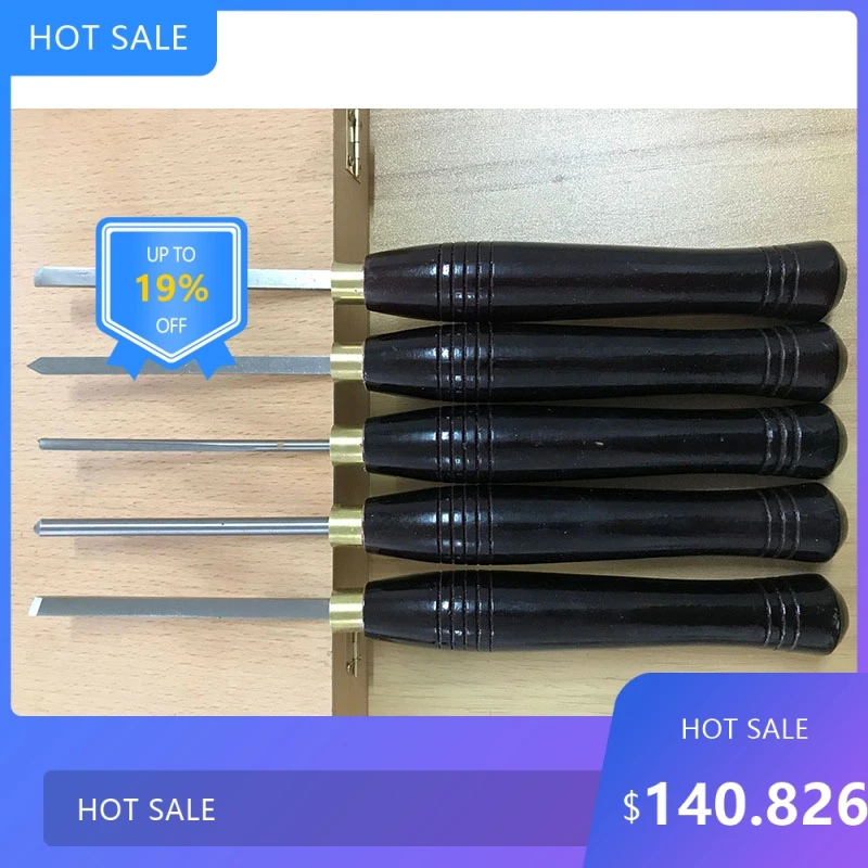 

07295PC набор долот для токарного станка из высокоскоростной стали, токарный ручной полукруглый нож для деревянных изделий