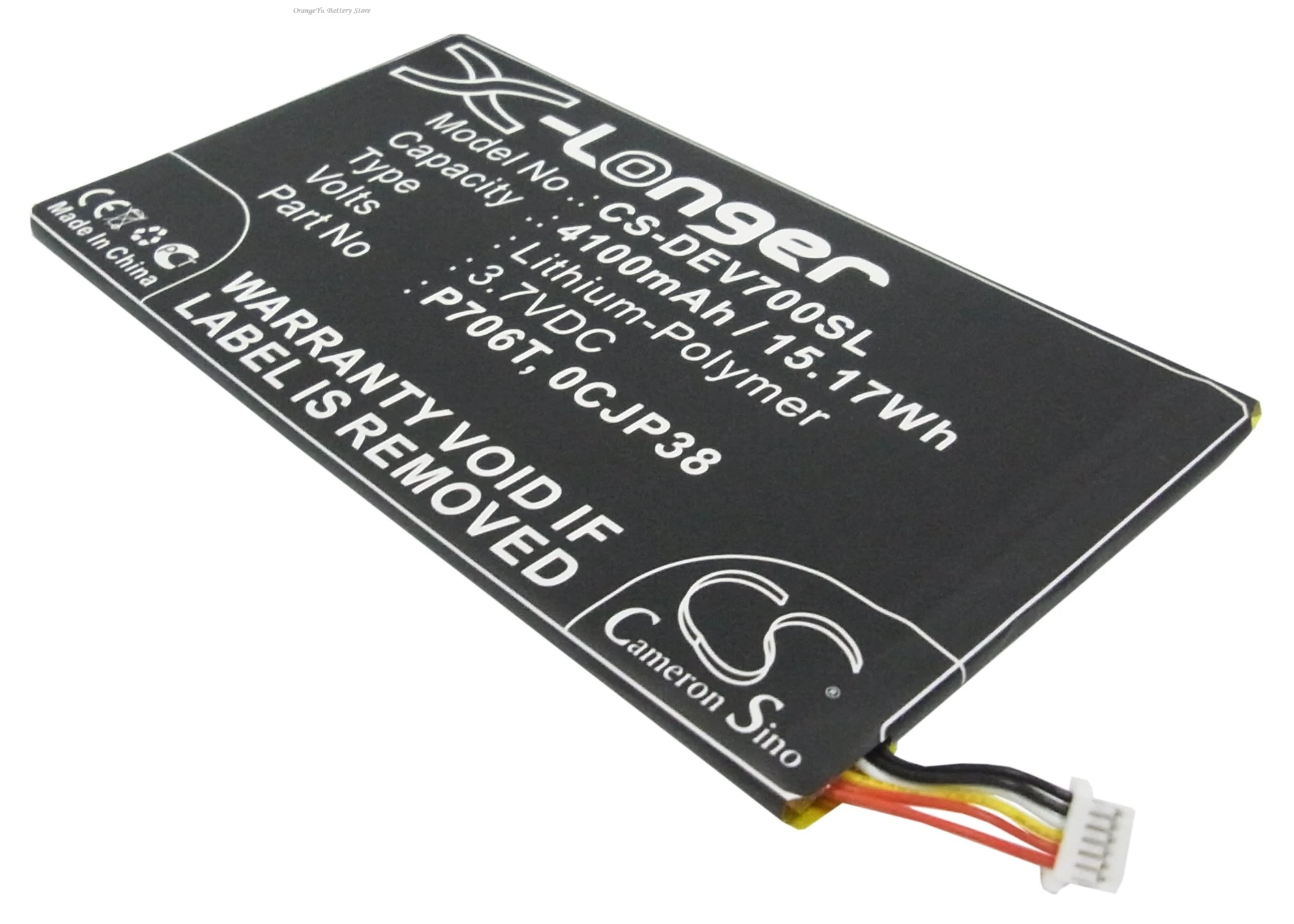 Replacement 3.7V 4100mAH Tablet Battery for DELL Venue 7, Venue 7 3740, Venue 8, Venue 8 3830, Venue 8 3840, Venue 8 T02D 3830