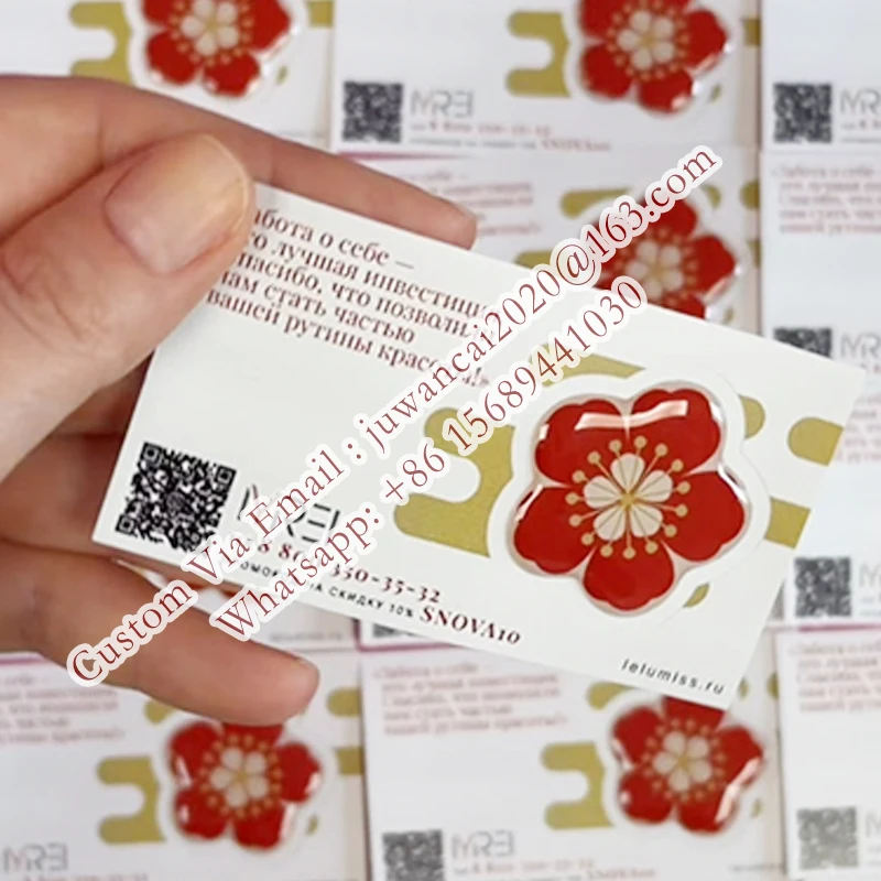 Custom 3D Sticker Packs Printing Premium 3D Raised Resin Stickers With Logo Design Gift  3D business cards Sticker  Personalized