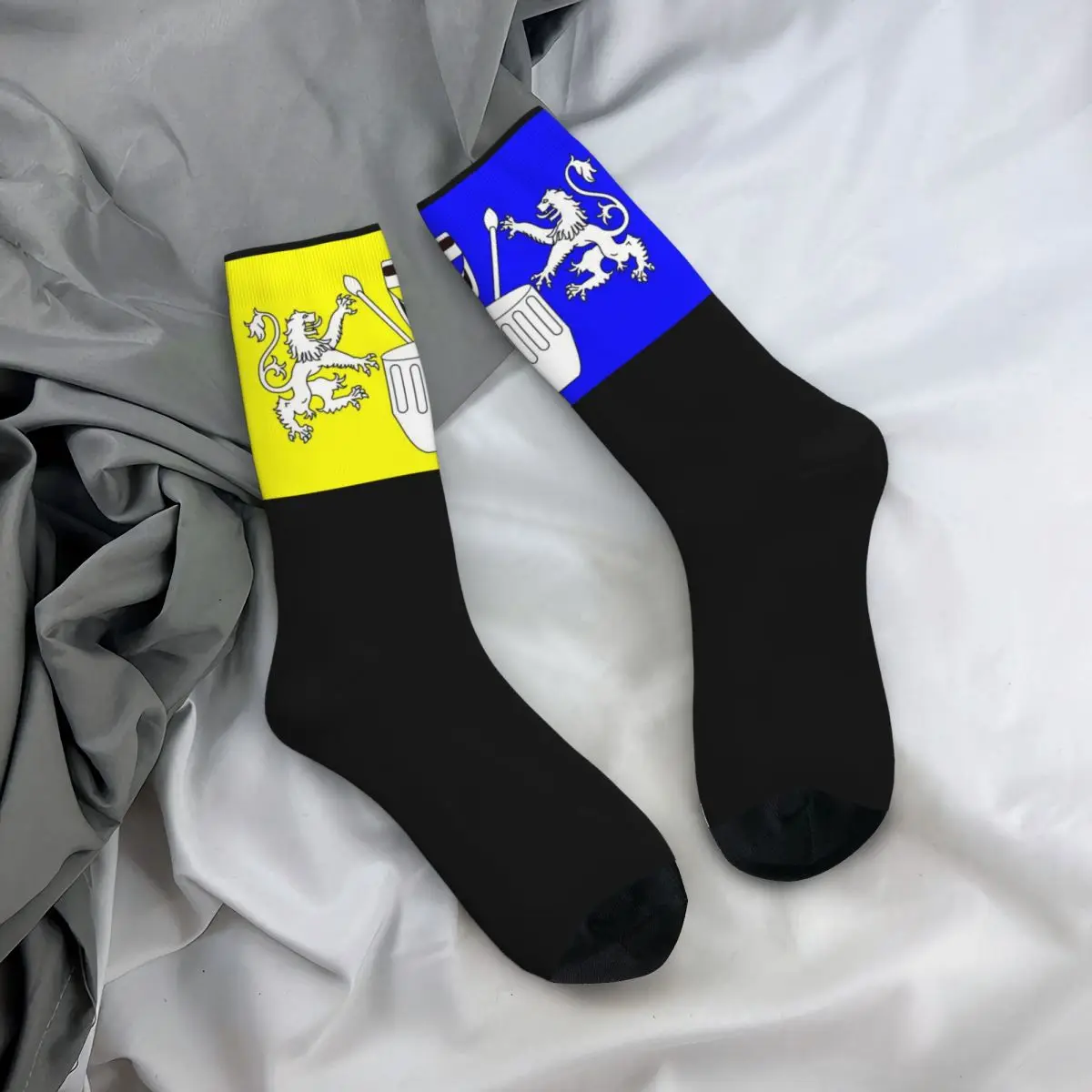 Tour of Flanders Feel Ronde Van VlaPanama en Merch Chaussettes unisexes super douces, Chaussettes chaudes imprimées en 3D Happy Street Style, Chaussettes en élan