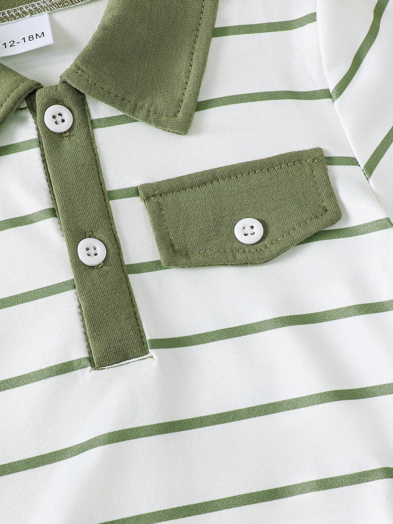 Summer  0-3  Years  Old  Infant  Baby  Boys  Striped  Short  Sleeved  Lapel  Top   And   Shorts   2-Piece  Set