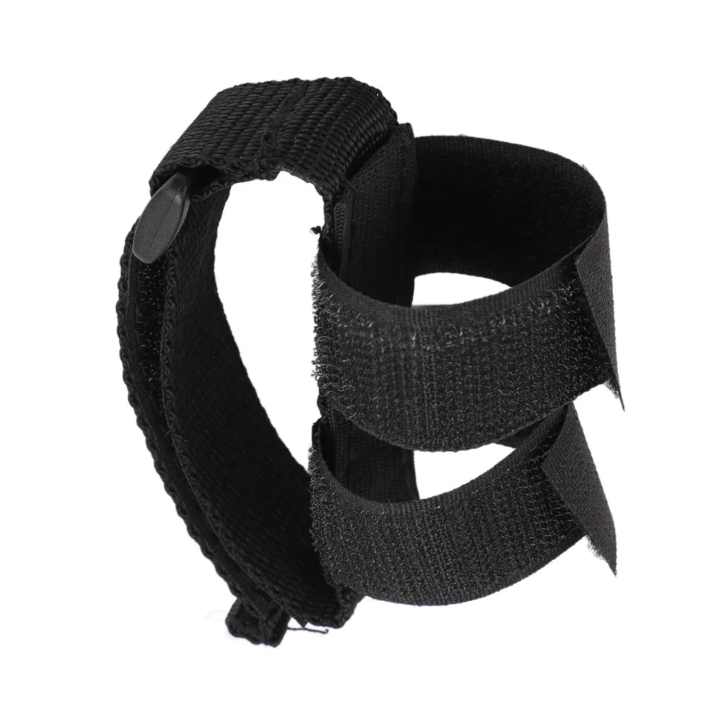 Webbing+plastic Buckle Meal Assist Hand Strap Black Length 33.2cm Adaptive Cutlery Holder Anti-shake Eating Bracelet
