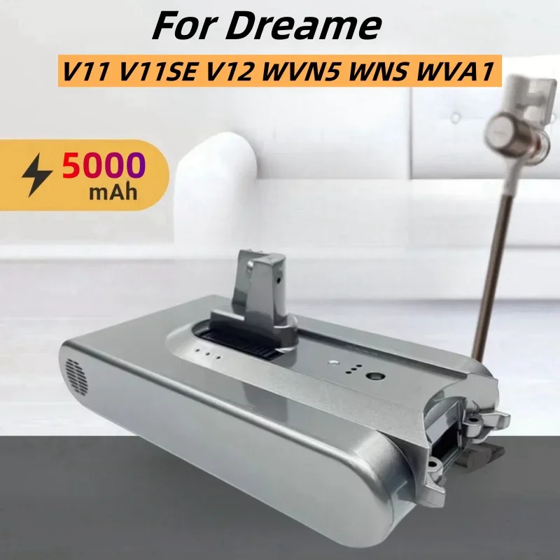 

25.2V 5000mAh 18650 Replacement Battery Pack for Dreame V11/V11SE/V12/VVT1/VVN6/VVA1 Wireless Vacuum Cleaner