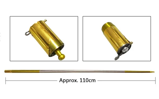 Aksesori properti sulap sulap Magia, 110CM Multi Warna baja muncul tongkat Cudgel logam trik sulap