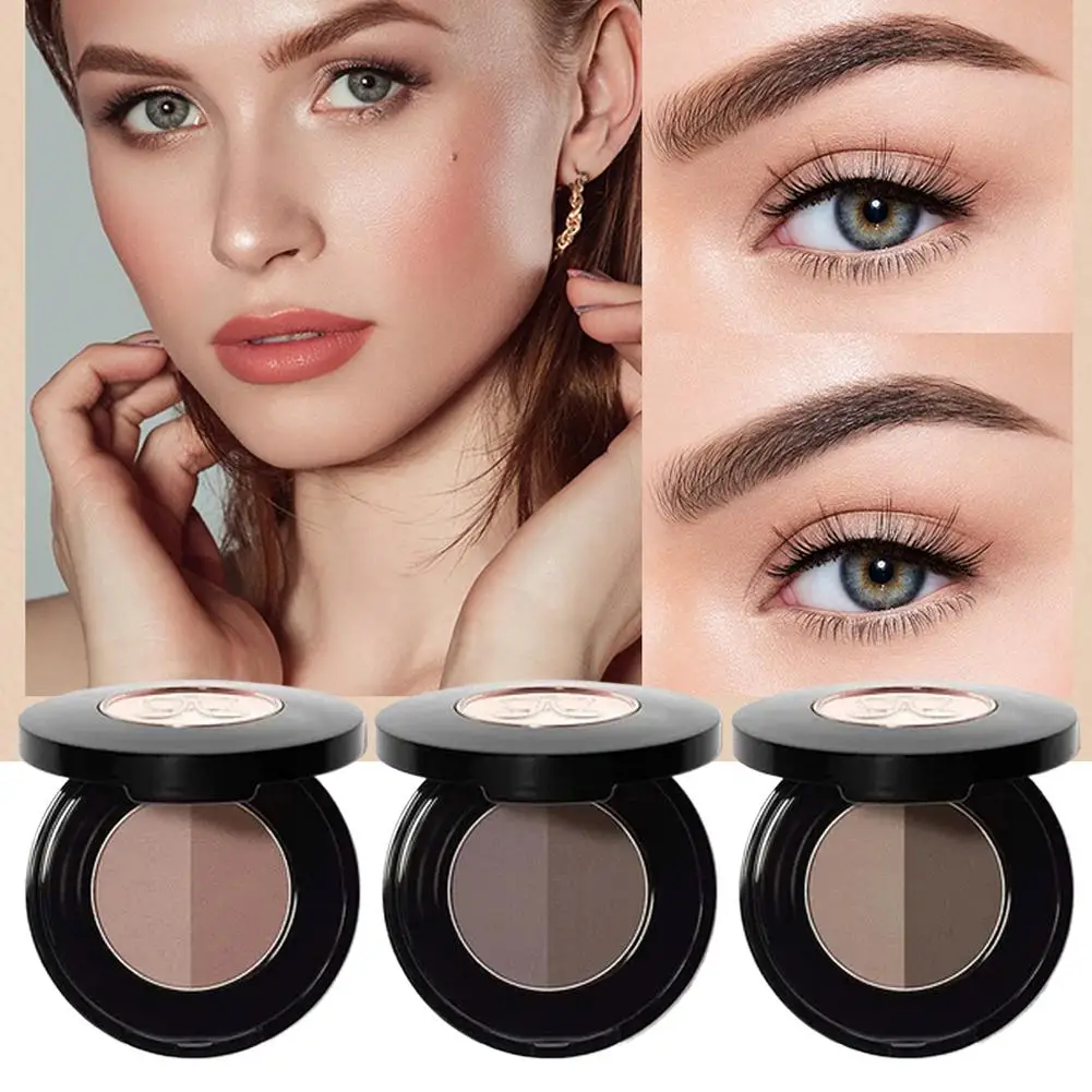 لوحة بودرة الحواجب مع مرآة مقاومة للماء بلون طبيعي، بودرة حواجب بنية غير لامعة، مكياج يدوم طويلاً #5