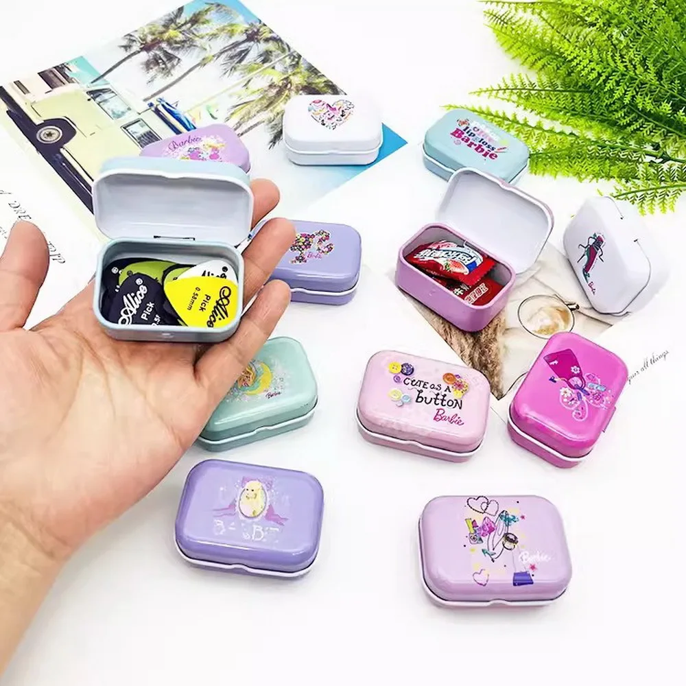 

32Pcs (1 Box) Cute Girl Model Mini Cover Iron Tin Metal Case / Can/Pill Cute Small Kit/Candy Storage Gift Box