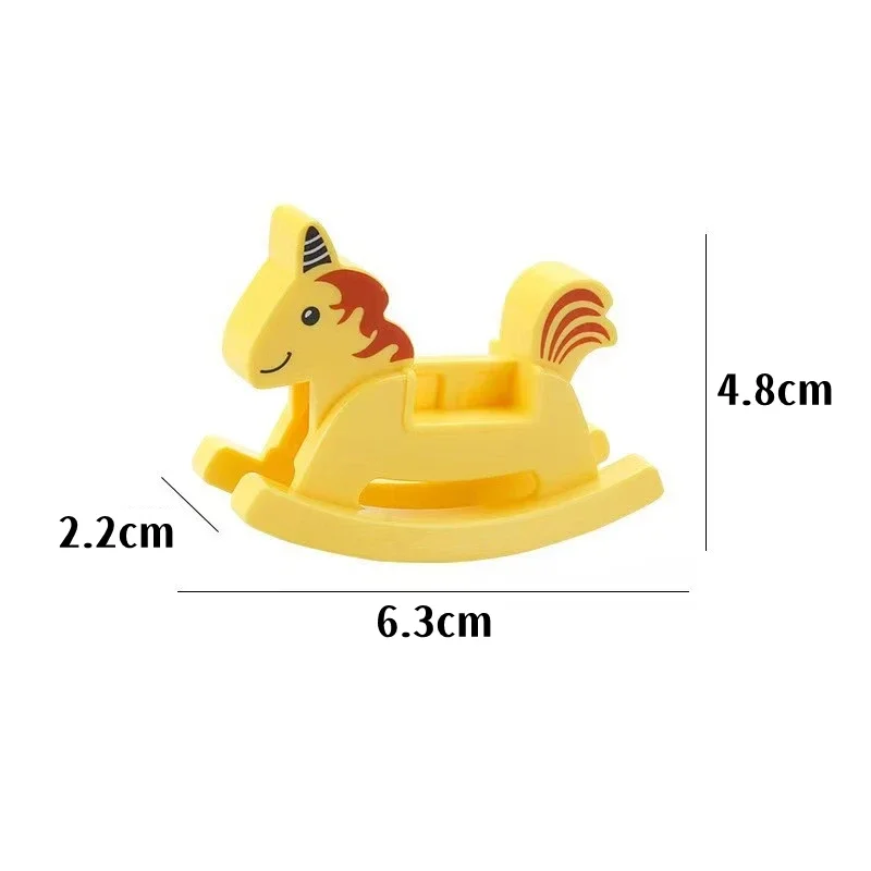 Grote bouwstenen Glijbaan Trap Schommel Wip Reuzenrad Serie Compatibel Duploe Grote Baksteen Kinderen Educatief Speelgoed Kid Gift