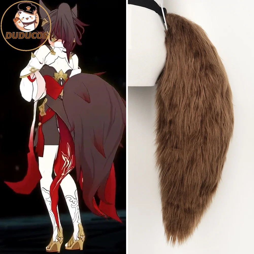 In Stock Tingyun Cosplay Ear Tail Fox Girl Furry Fuzzy Hairy Costume Honkai Star Rail Ting Yun Sexy Тинъюнь Halloween