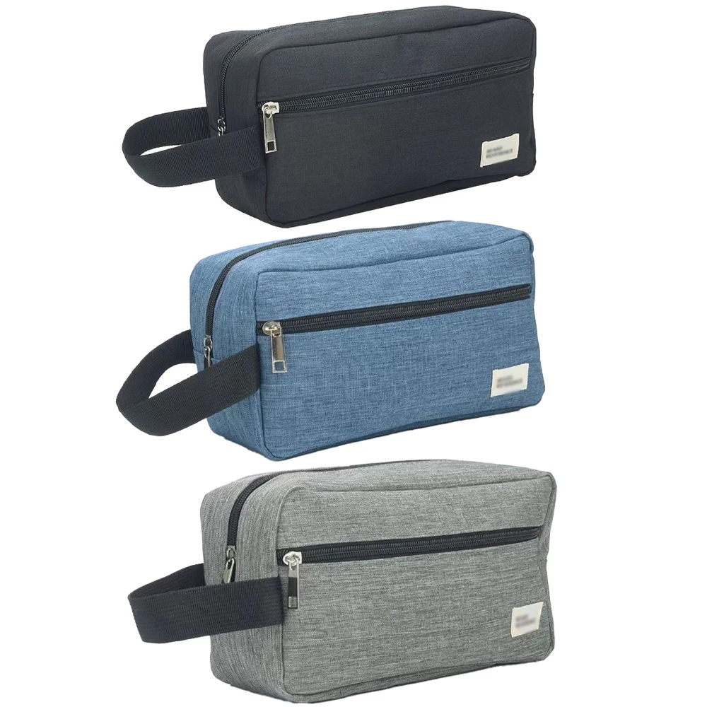 Hanging Toiletry Bag Large Capacity Waterproof Portable Travel Cosmetic Bag Gray for Men Women Bathroom Storage Organizer 1Pc