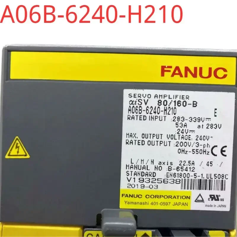 

A06B-6240-H210 Second-hand tested ok Servo Drive in good Condition