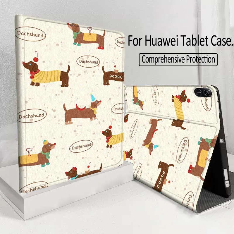 Sausage Dog Anime For Huawei MatePad M5 T5 SE 11 Pro Honor Tab 5 V7 V8 X9 GT 10.1 10.8 Inch Tablet Case