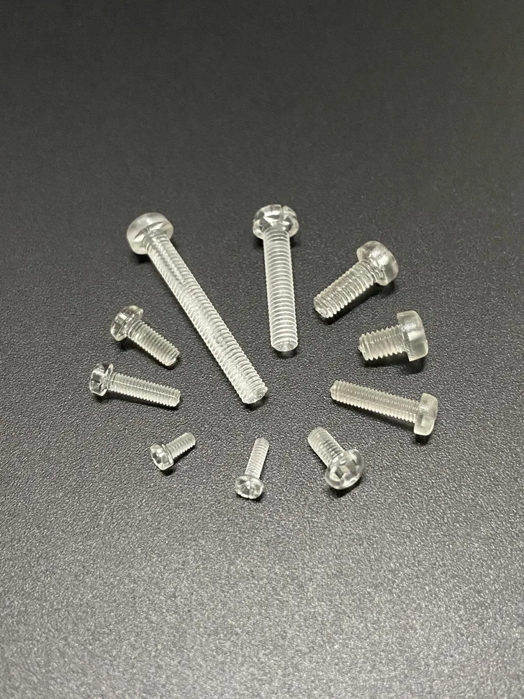 M2 M2.5 M3 M4 Plastic Screws with round Head And Cross Pattern Mechanical Teeth for PC Hardware Fasteners