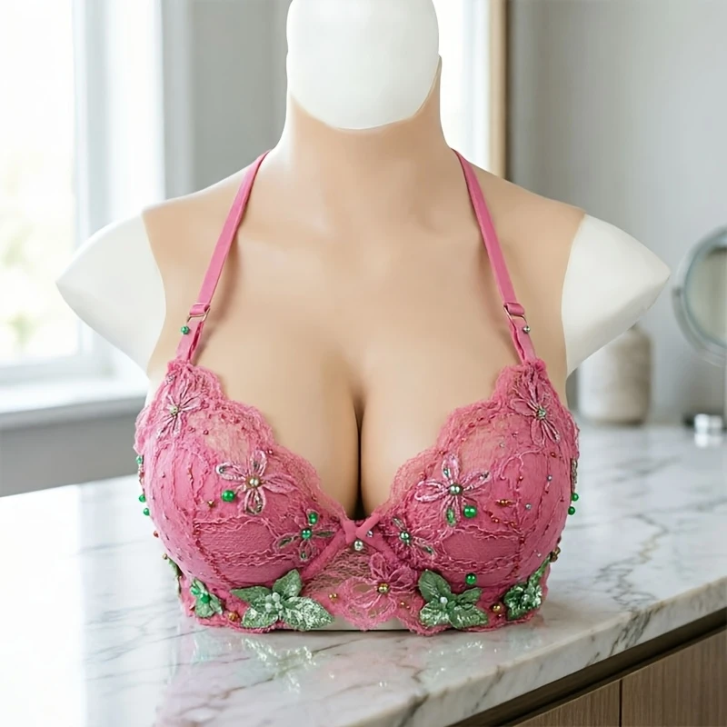 C-G CUP Silicone Chest Armor Fake Breast Prosthesis, Suitable for Role-playing, Film And Television Props, CD Cross Dressing