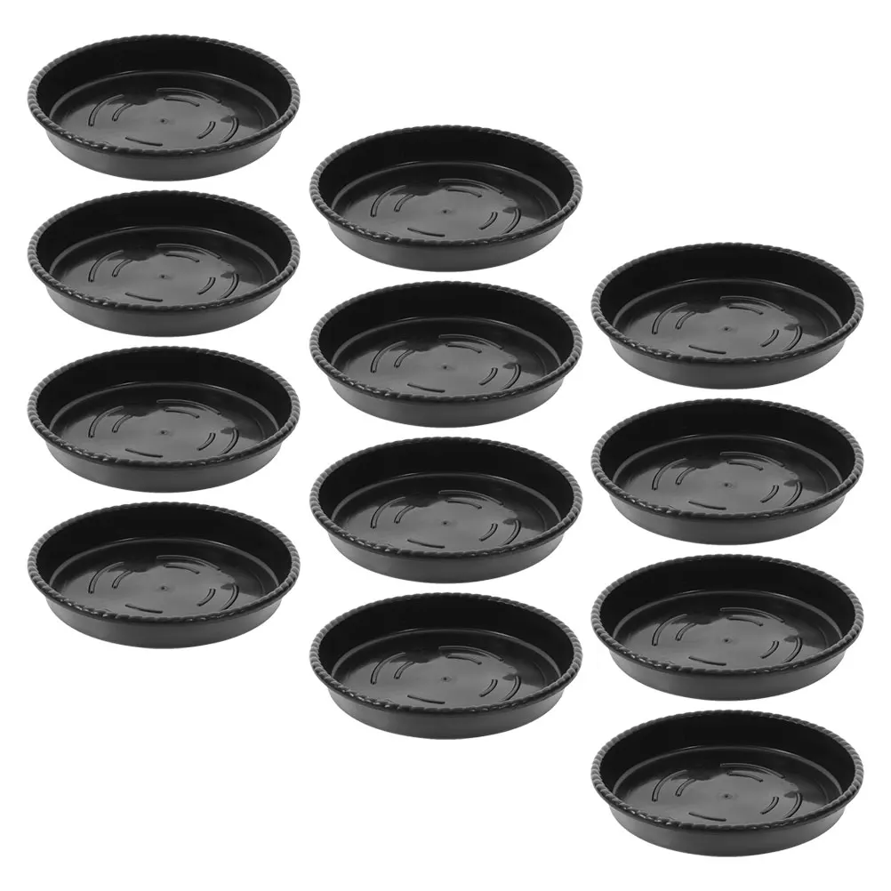 Bandeja para maceta de flores, platillos de plástico redondos duraderos, colección de agua para exteriores, macetas resistentes a la intemperie de gran tamaño, 12 Uds.