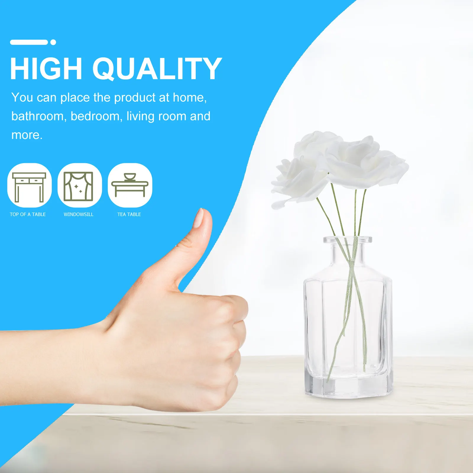 

2 шт. стеклянные флаконы для ароматерапии, многоразовые диффузоры для парфюмерии, контейнеры для эфирных масел для дома, спальни, ванной комнаты