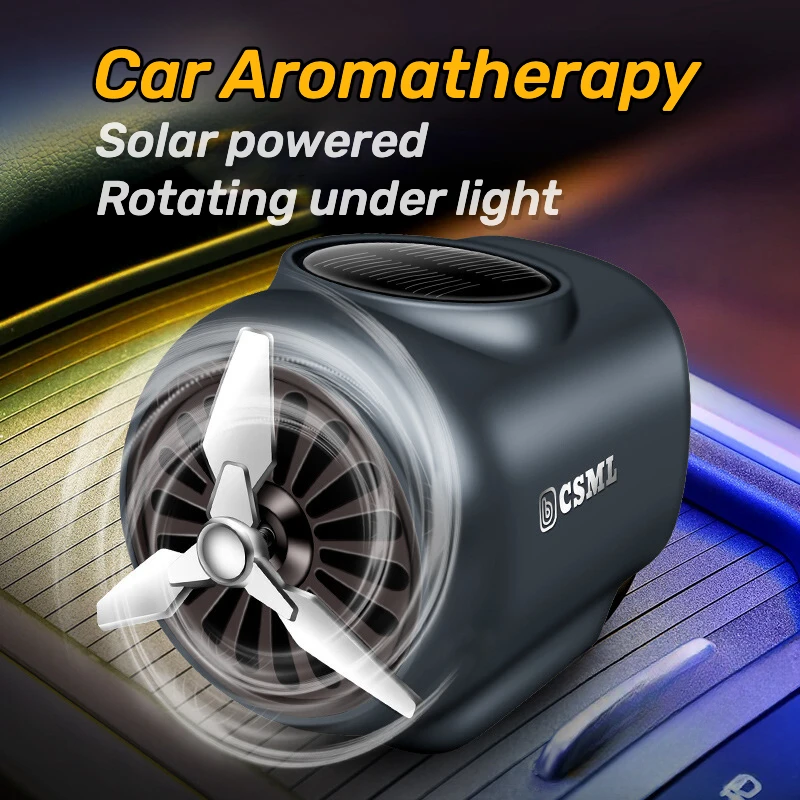 

Solar Powerd Rotating Car Aromatherapy Interior Decorations Long Lasting Essential Oil Perfume Remove odor car air fresheners