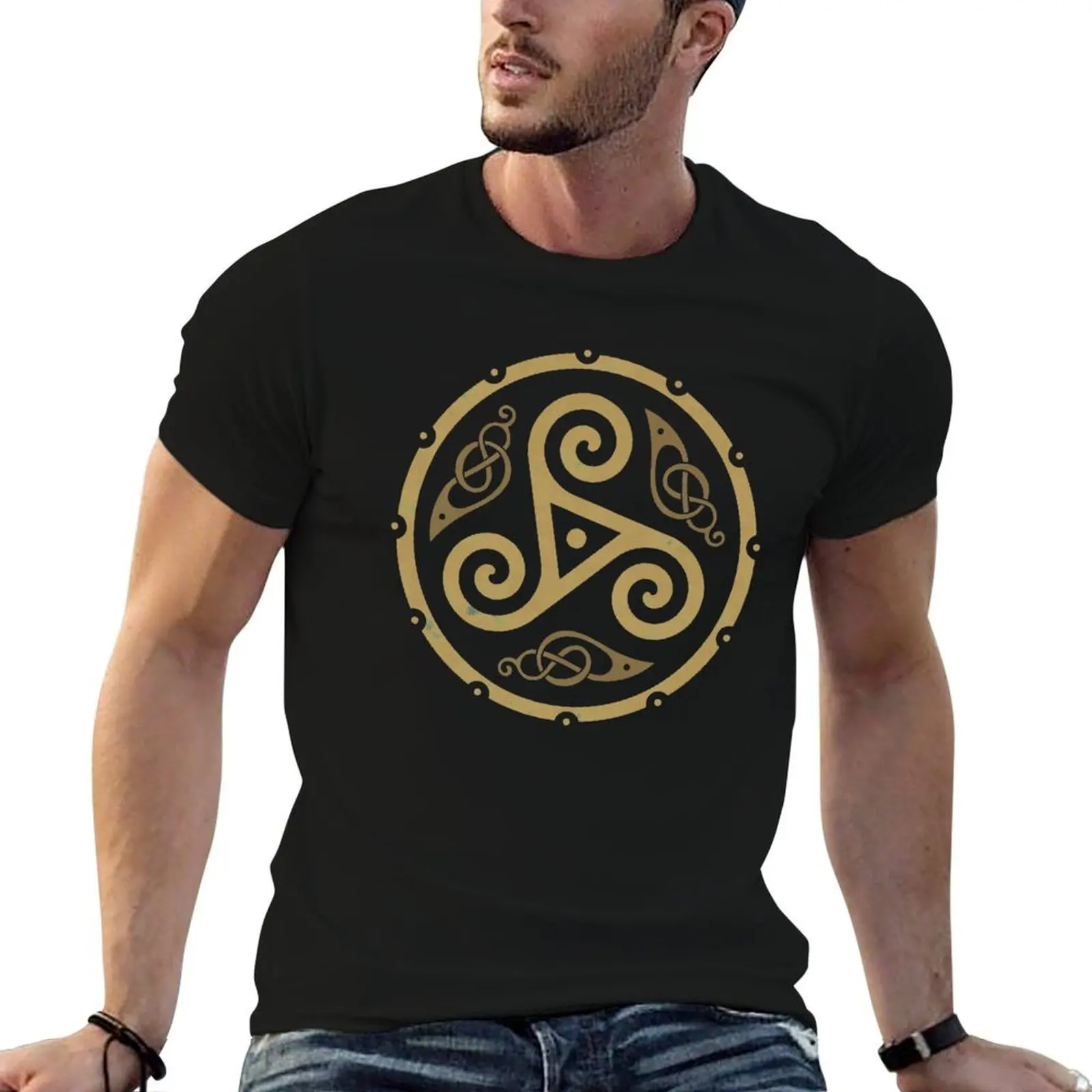 Celtic Triskelion ancient motif T-Shirt High Elasticity Sports Tee Shirt