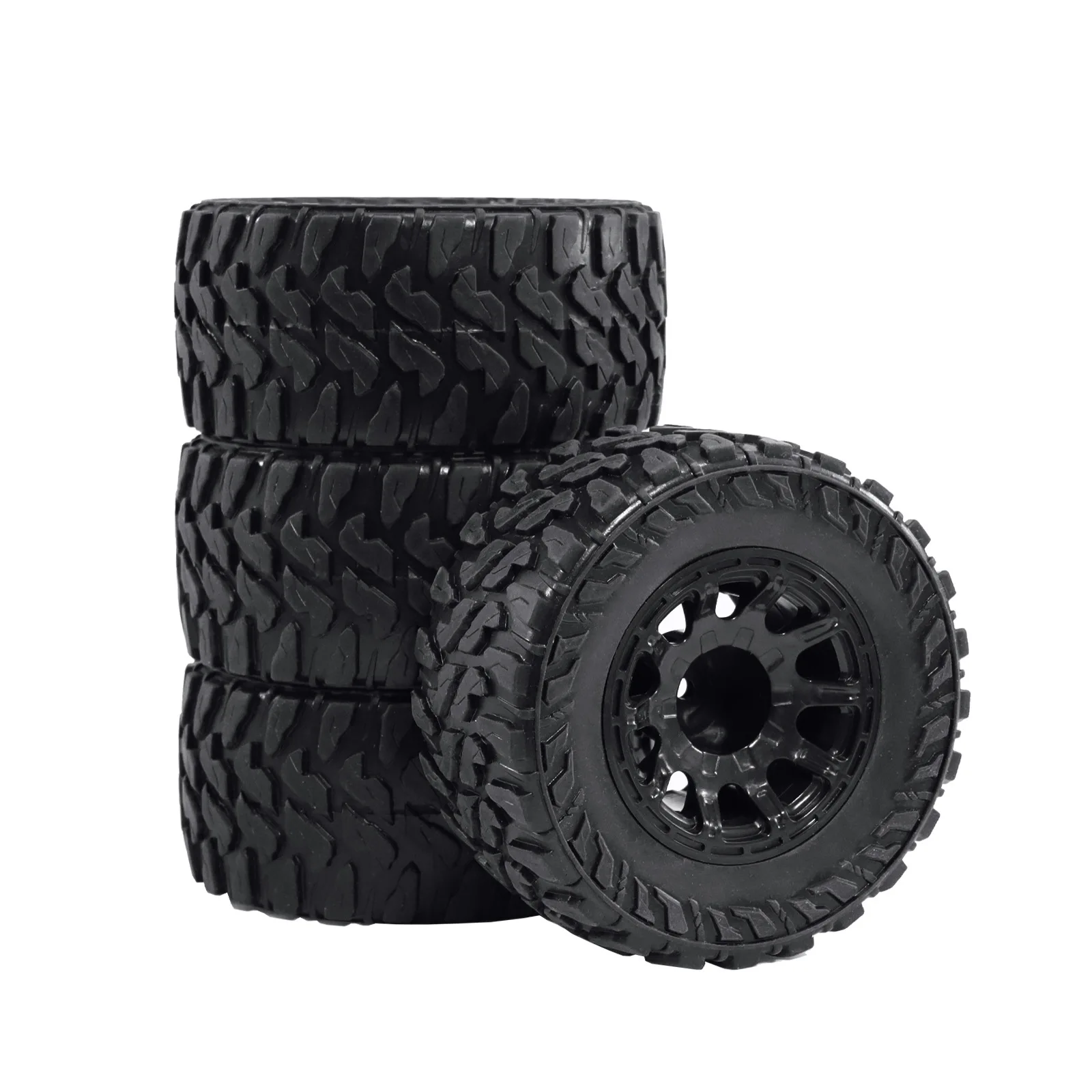 Soft Rubber Big Foot Tyres Pre-install Foam Inner Liner Compatible WLtoys MJX Hyper Go HBX JJRC 1/12 1/14 RC Monster Truck Repla