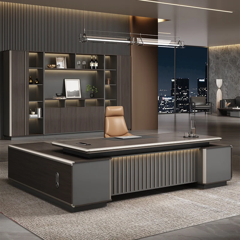 High Capacity Manager Executive Desk Spacious Boss Work Table Modern Commercial Office Furniture For Large Executive Office