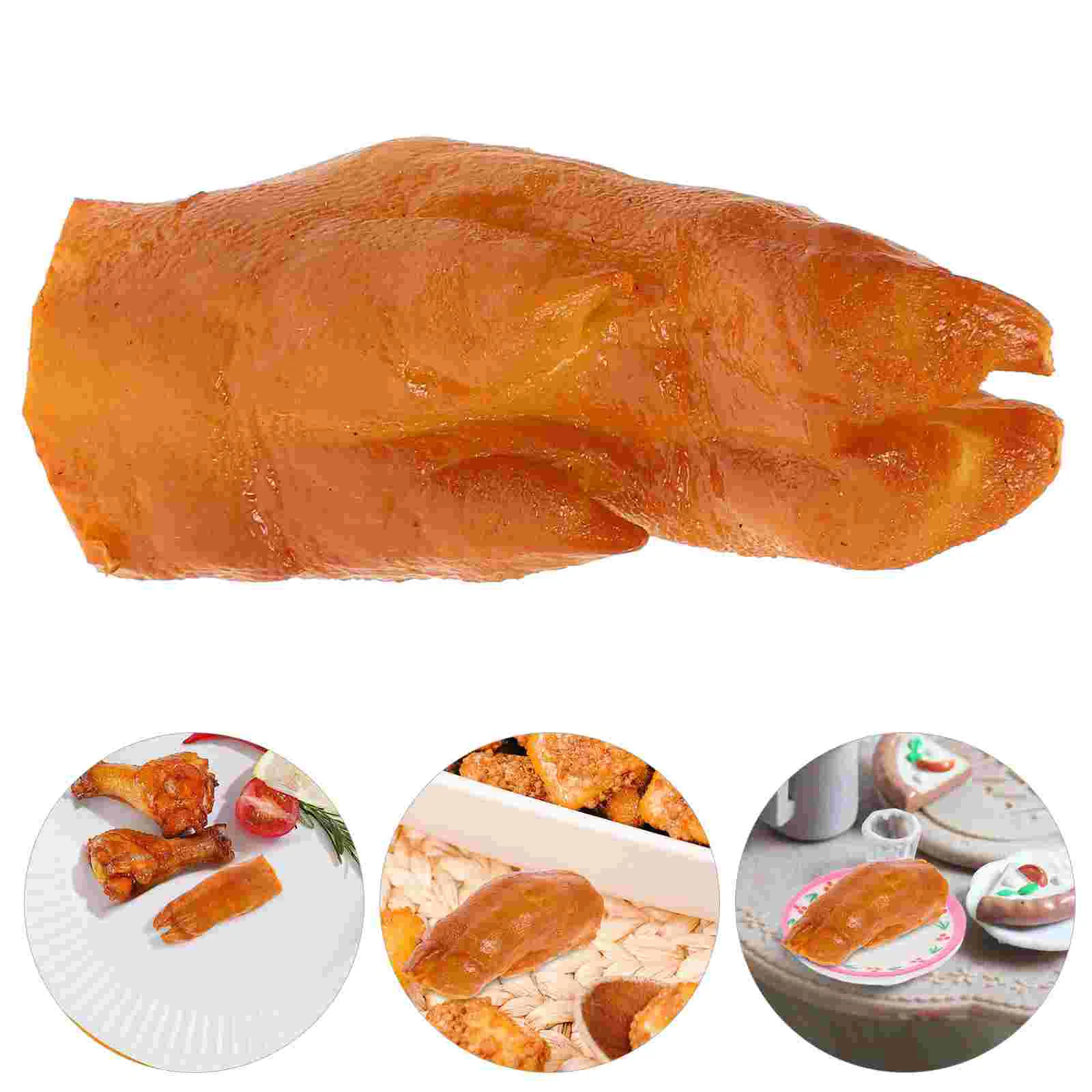 

Simulation Food Model Realistic Fake Pig Feet Ceramic Eggs PVC Burger Decor Meat Kitchen Props Prank Toys Display