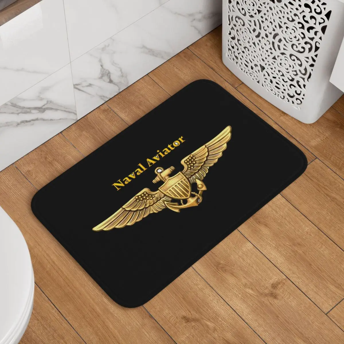 Navy Aviator Wings Doormat Kitchen Entrance Home Floor Mat Non-slip Carpet Rug for Balcony Footpad Mats