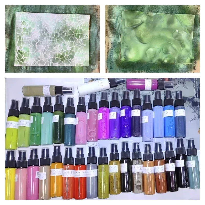 30ml/ Bottle Homemade Hand Ledger Spray Watercolour Pigment DIY Envelope/birthday Greeting Card Painting Decorative Pigment