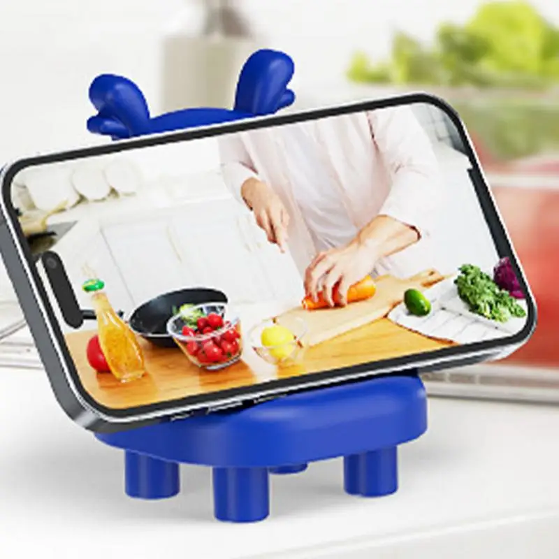 ที่วางโทรศัพท์แบบแฮนด์ฟรีน้ำหนักที่จับโทรศัพท์มือถือด้านล่างของโทรศัพท์ดีไซน์เครื่องมือสำหรับห้องนั่งเล่นห้องครัวหอพัก