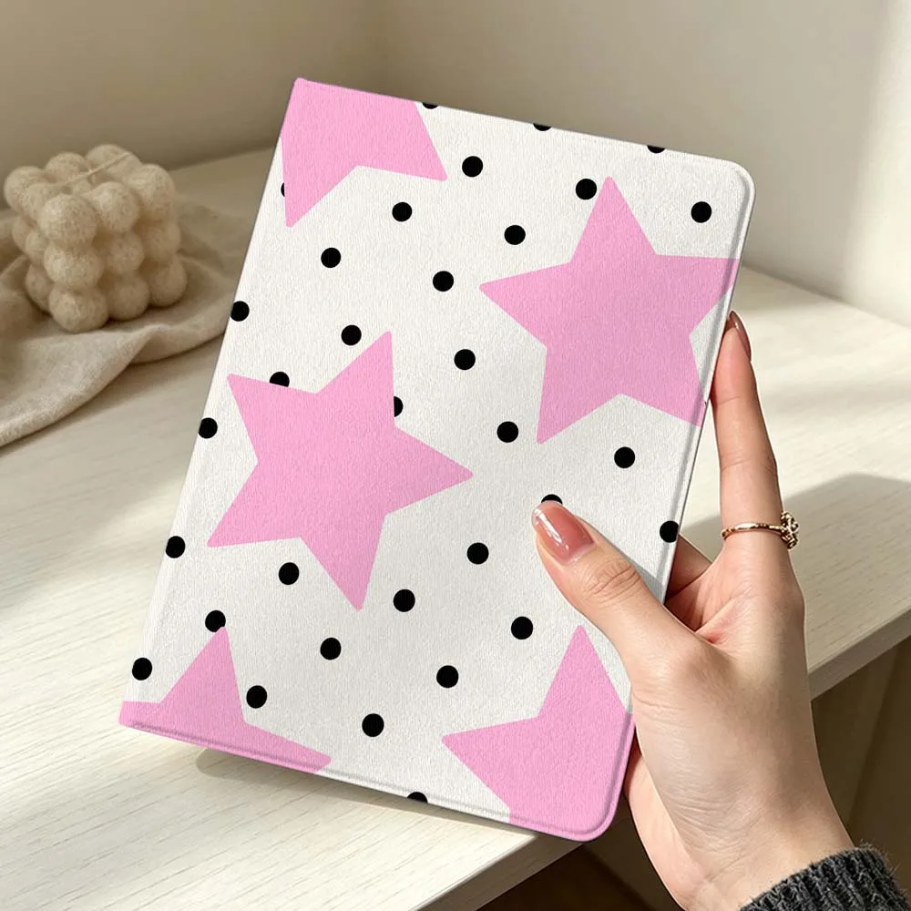 Minimalist Red Star Pattern Soft Pen Tray Tablet Case For Samsung Galaxy Tab S11 S10 S9 S8 S7 S6 A11 A9 A8 A7 Lite FE Plus