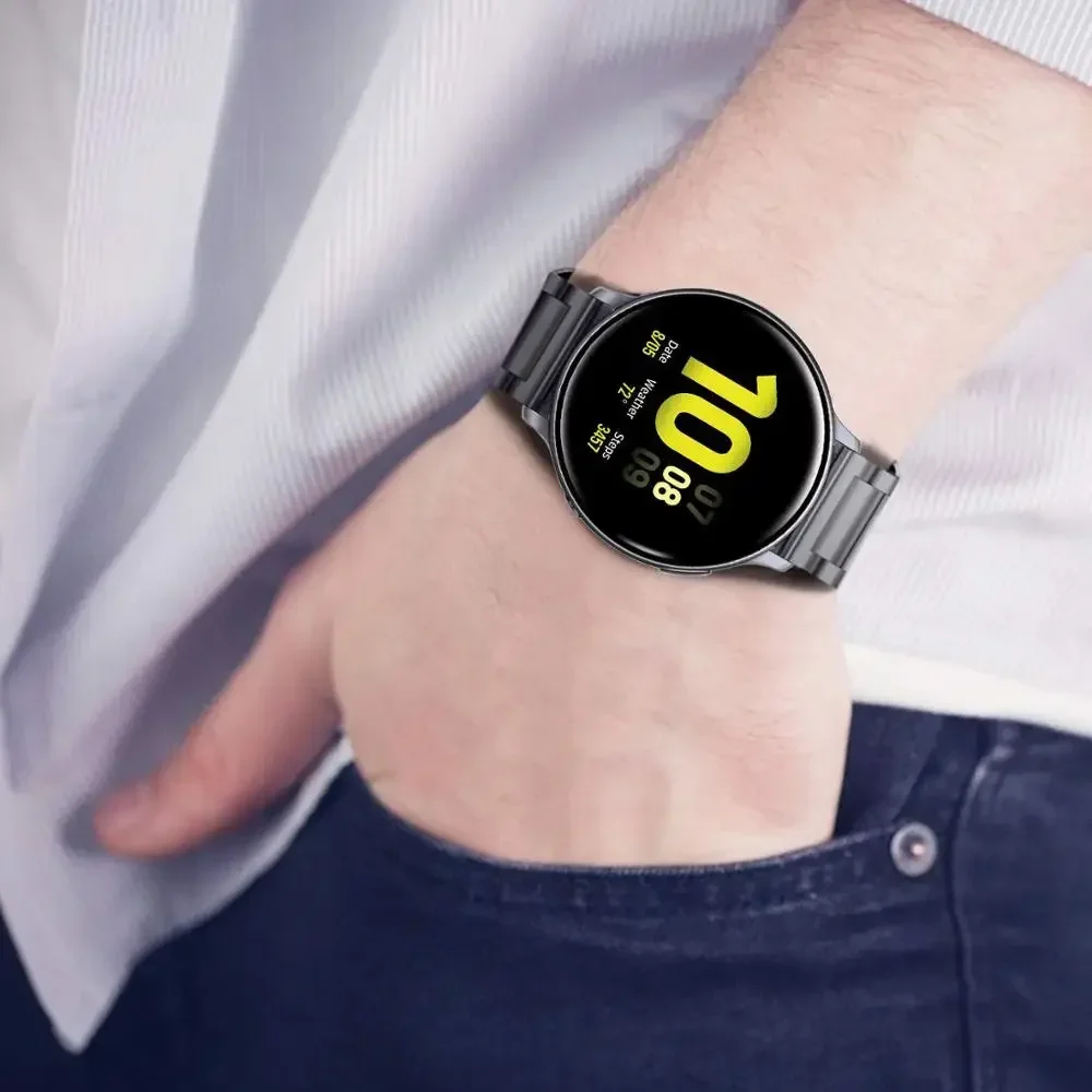 22 مللي متر 20 مللي متر حزام لسامسونج غالاكسي 7 6 5 4 40/44 مللي متر 6 الكلاسيكية جير S3 Active2 الفولاذ المقاوم للصدأ سوار لهواوي GT3 4Pro Amazfit