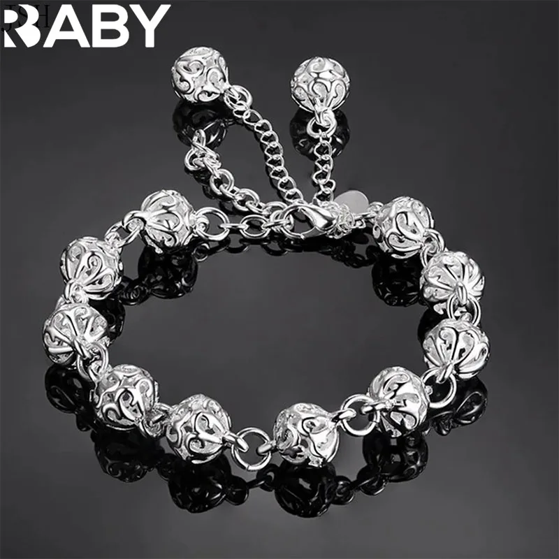 

100% 925 Sterling silver Beautiful bracelets noble top pretty fashion Wedding Party cute lady nice Ball women bracelet jewelry