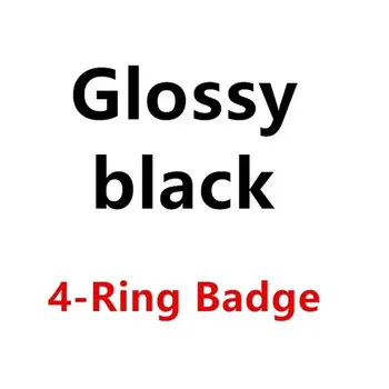 適用於奧迪A3 A4 A5 A6 A7 Q2 Q3 Q5 Q8 TT的4環ABS黑色銀色汽車引擎蓋前格柵後備箱標誌徽章貼紙 12 最佳銷售 座椅黑色標誌 - №5