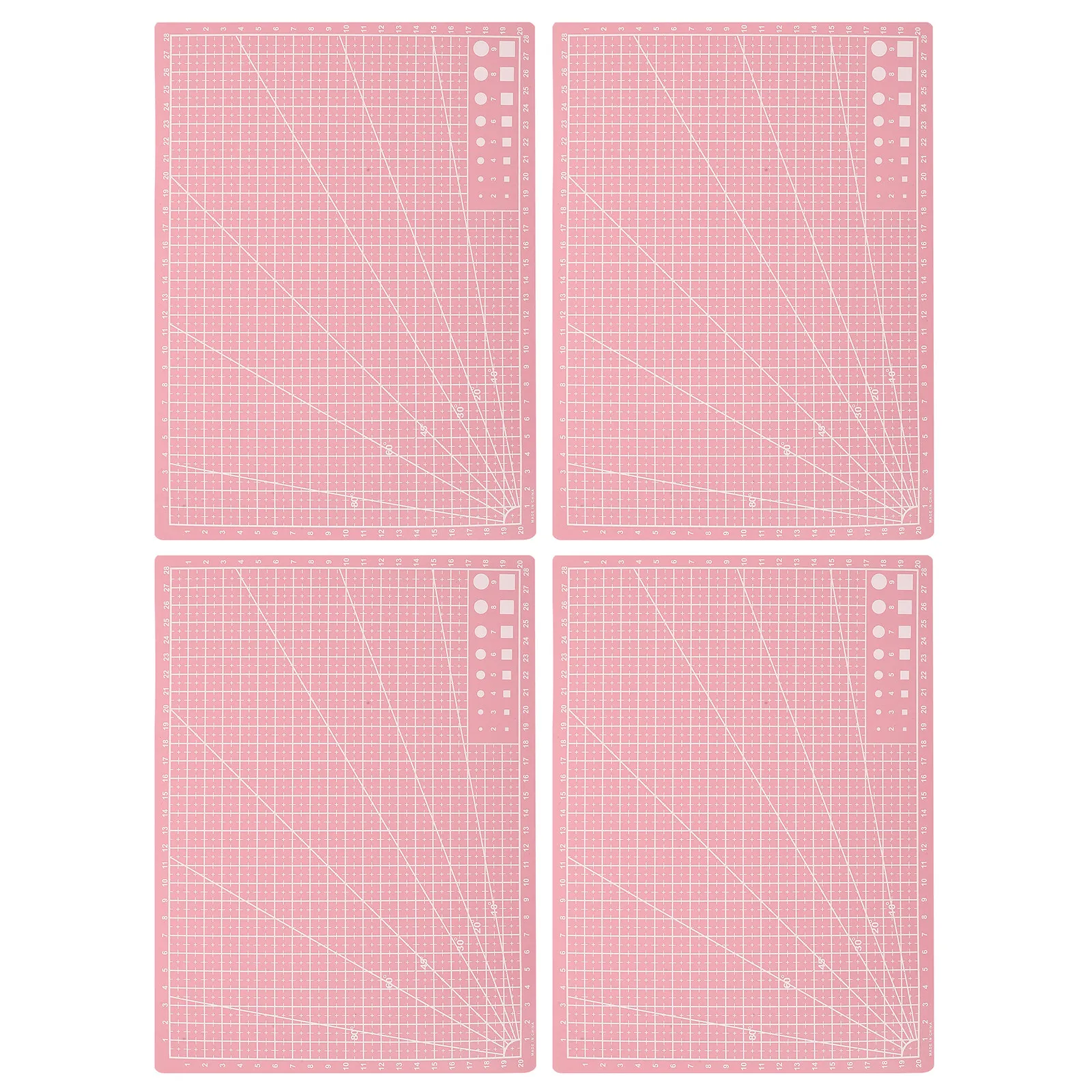 4pcs-double-sided-a4-craft-cutting-mat-pink-pp-stable-non-slip-surface-for-sewing-quilting-paper-craft-engraving-mat