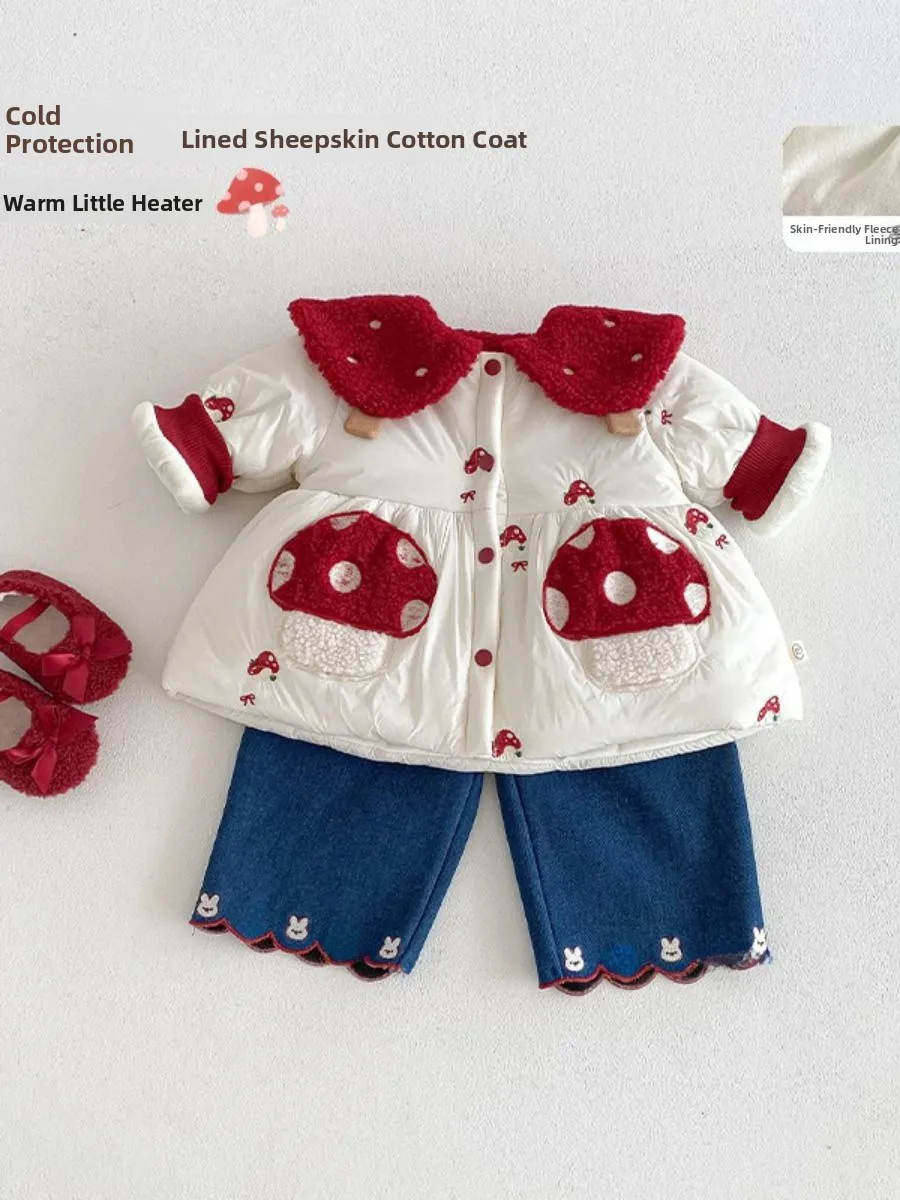 

Sli Musoom Cotton Jaet Children's New Year's Clothes Girls' Birthday Outfits Winter Season Faionable Cotton Coat
