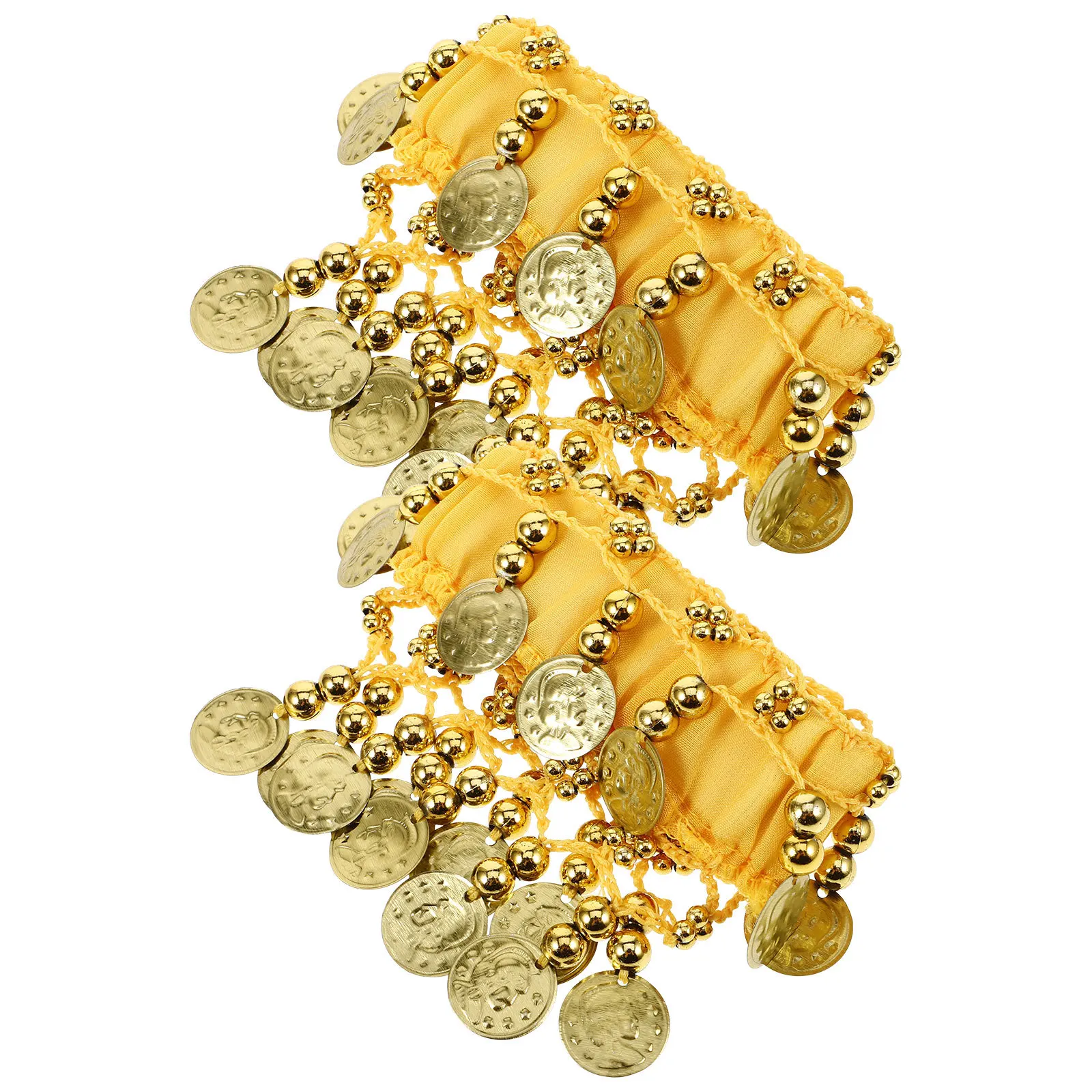 

1Pair Belly Dancing Anklet Jewelry with Coin Decor Decorative Anklet Dance Wrist Cuffs for Belly Dance Performance