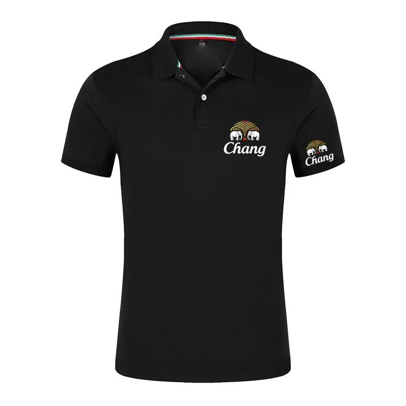 Chang Beer Logo The regular Polo for men is made of soft and comfortable cotton fabric, suitable for summer T shirt