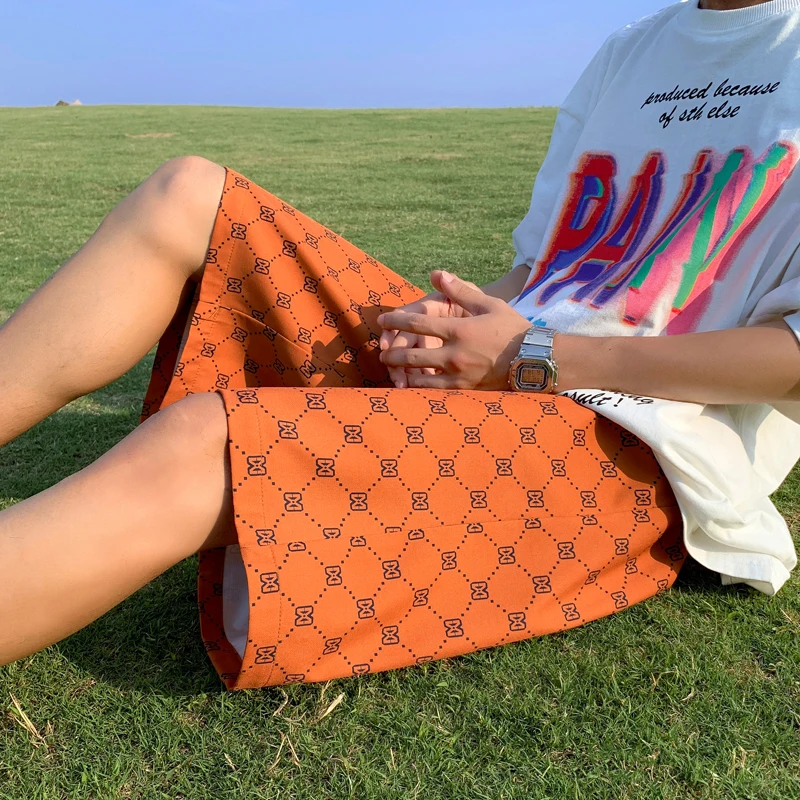 

Летние мужские шорты из ледяного шелка: дышащие, тонкие, быстросохнущие, пляжные, повседневные брюки в японском стиле