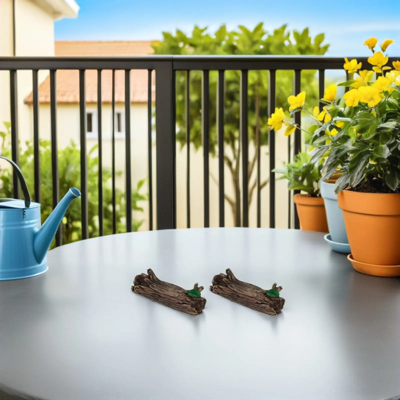4Pcs Mini Resin Tree Stump For Mini Zen Garden Decor Gardening Decor Artificial Miniatures Stumps Bonsai