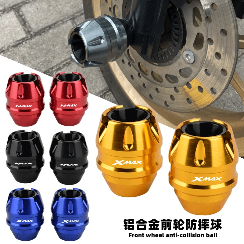 Chekis Is Suitable for Yamaha Nmax125 155 160 Nmax Turbo Nmax Neo Modified Front Wheel Anti-Collision Ball Front Fork Cup Front Shock-Absorbing Anti-Fall Ball