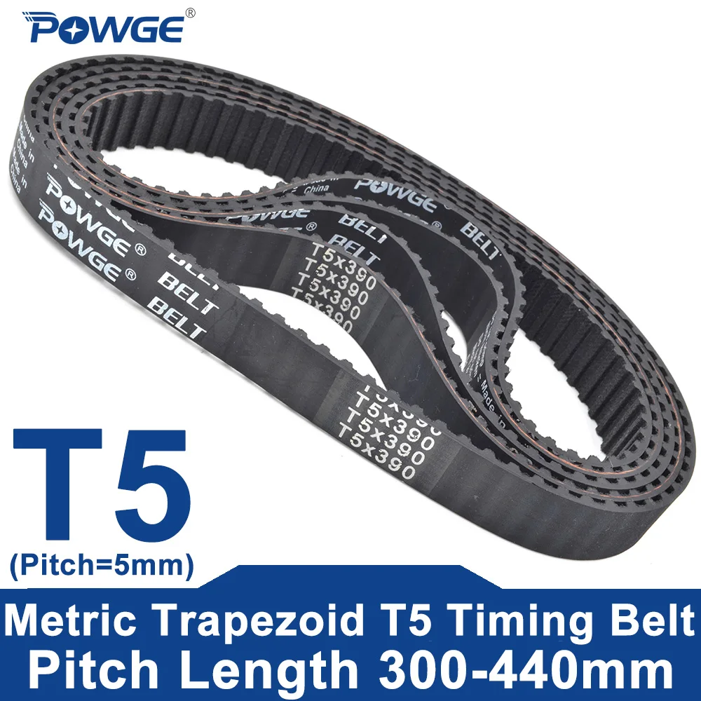 POWGE T5 タイミングベルト Lp=300-440mm 305 310 315 320 325 330 335 340 345 350 355 360 365 370 375 380 385 390 395 400 410 415 420