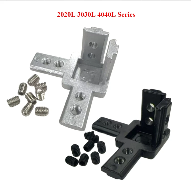 8Pcs Openbuilds 3-Way End Corner Bracket Connector for  Aluminum Extrusion Profile 2020 3030 4040L Series V Slot with Screws