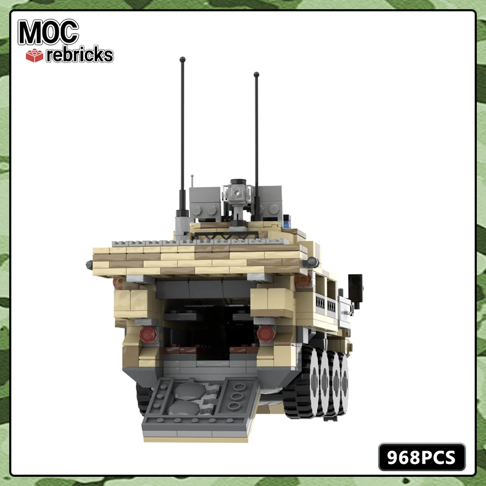 Military Series Canadian Army LAV 6.0 Wheeled Armored Vehicle MOC Bricks Building Block DIY Model Set Boy Toys Birthday Gifts