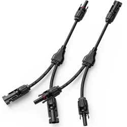 Solar Connectors Y Branch Parallel PV Adapter Cable Solar Panel Connector Wire Plug Tool Kit for Solar Panel