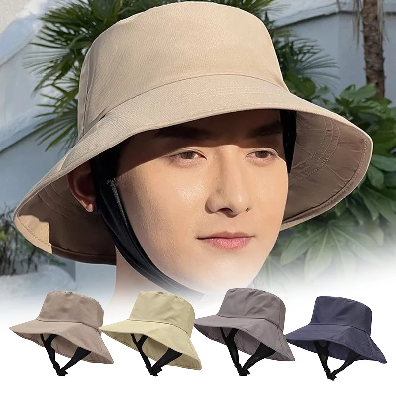 

Водный спорт UPF50 + сетчатая дышащая шляпа от солнца, пляжная кепка для серфинга, регулируемая панама на подбородке, летние уличные рыболовные снасти